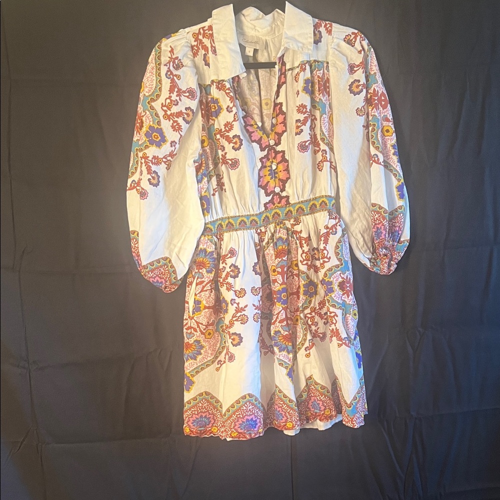 Cleobella Leigh Floral Puff Sleeve Mini Dress